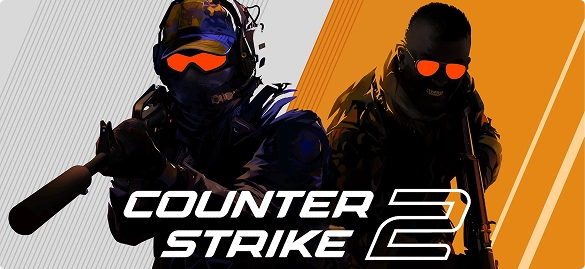 Poster voor het spel Counter Strike 2 met de hoofdpersonages.