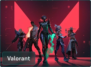 Poster voor het spel Valorant met de hoofdpersonages.